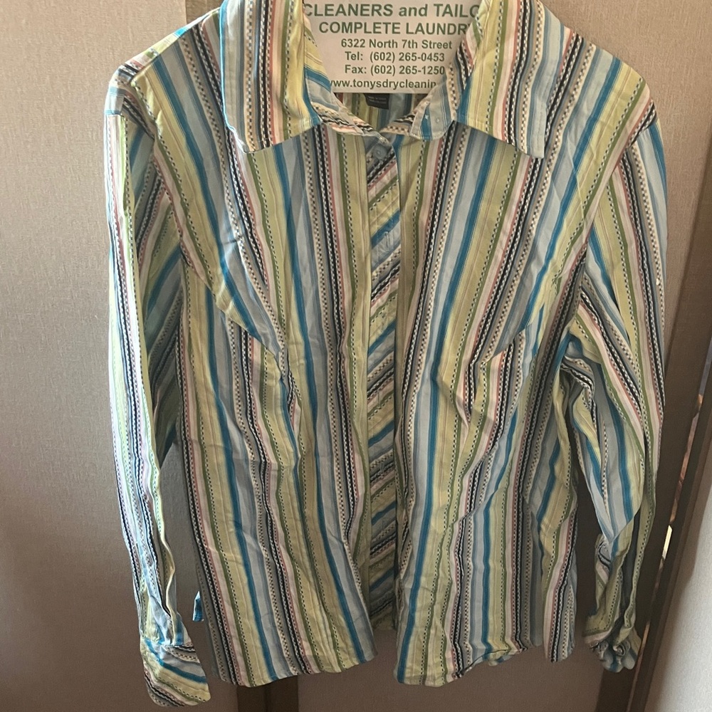 FINAL MARKDOWN Lane Bryant Striped Multicolor blouse 14/16